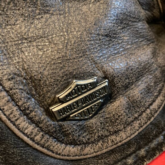 Hard to Find Vintage Harley Davidson Women's Distressed Leather Racing Jacket - Picture 11 of 11